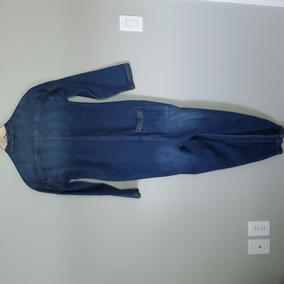 NWR Sandrine Rose X Free People Distressed Y2K 90s jumpsuit coverall jeans XS - Picture 4 of 11